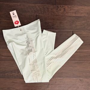 Wildfox NWT Soothing Sea Leggings with Silver Foil Stripes medium